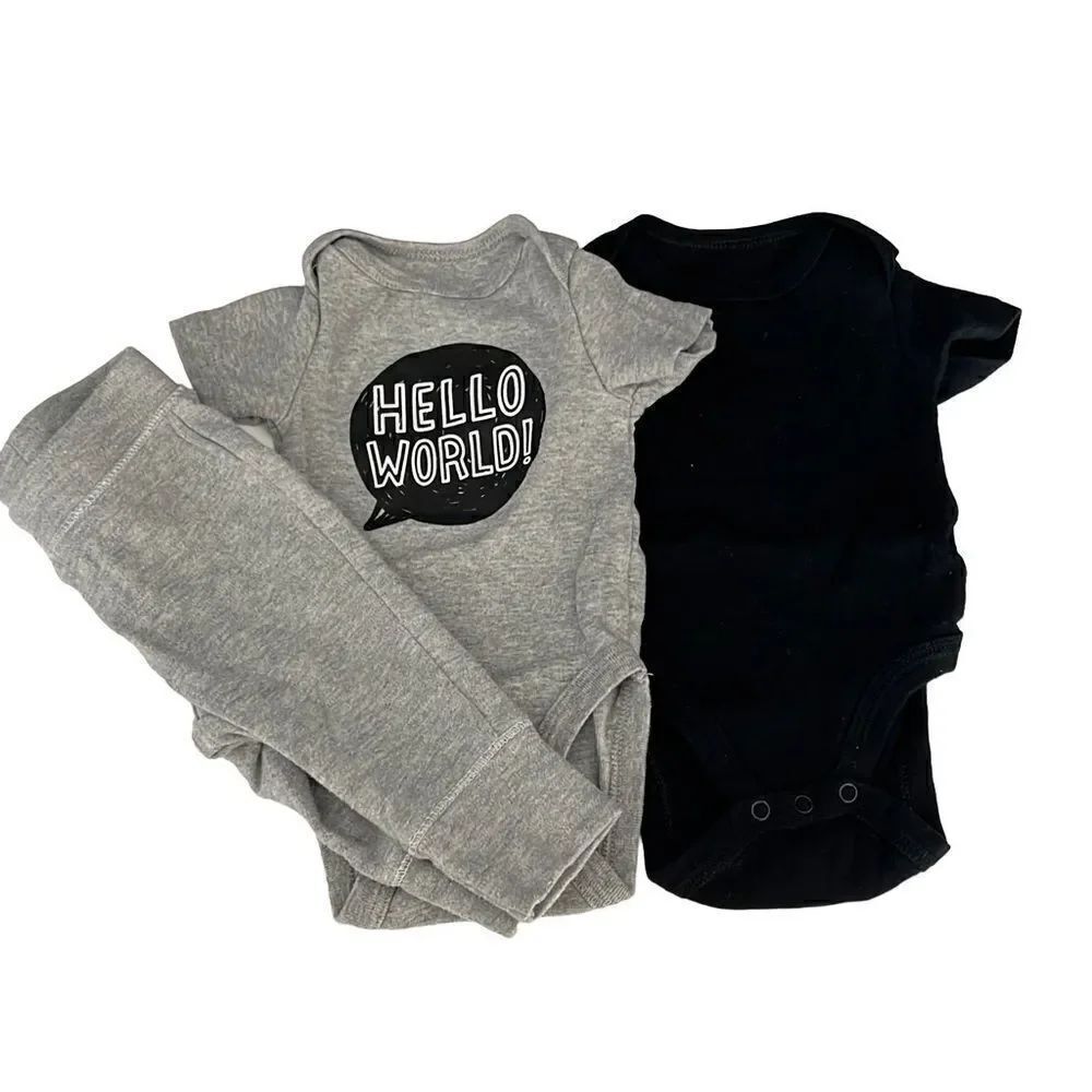 Cloud Island Bundle - 2 onsies and 1 pants.